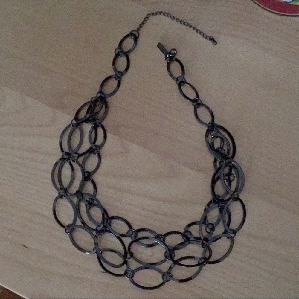 Black layered necklace